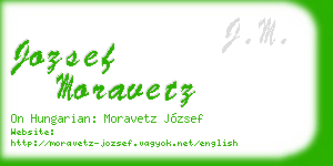 jozsef moravetz business card